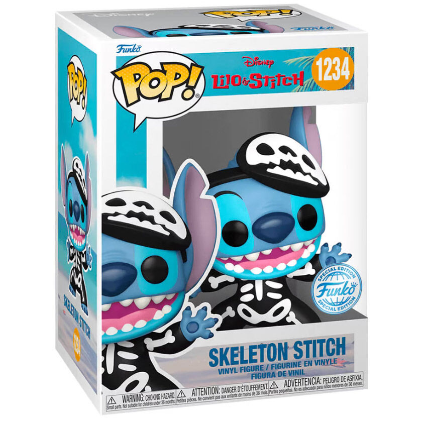 Figura POP Disney Lilo & Stitch Skeleton Stitch Exclusive - Nº 1234