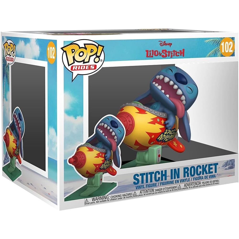 Figura POP Rides Super Deluxe Disney Lilo and Stitch - Stitch in Rocket - Nº 102