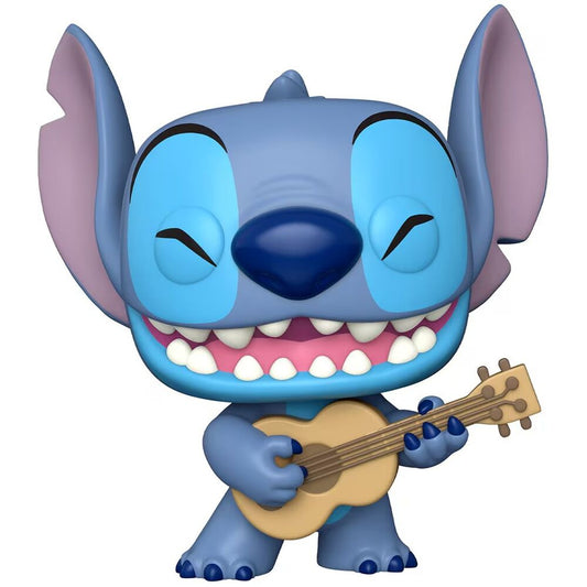 Figura POP Disney Stitch Ukelele Exclusive 25cm - Nº 1419